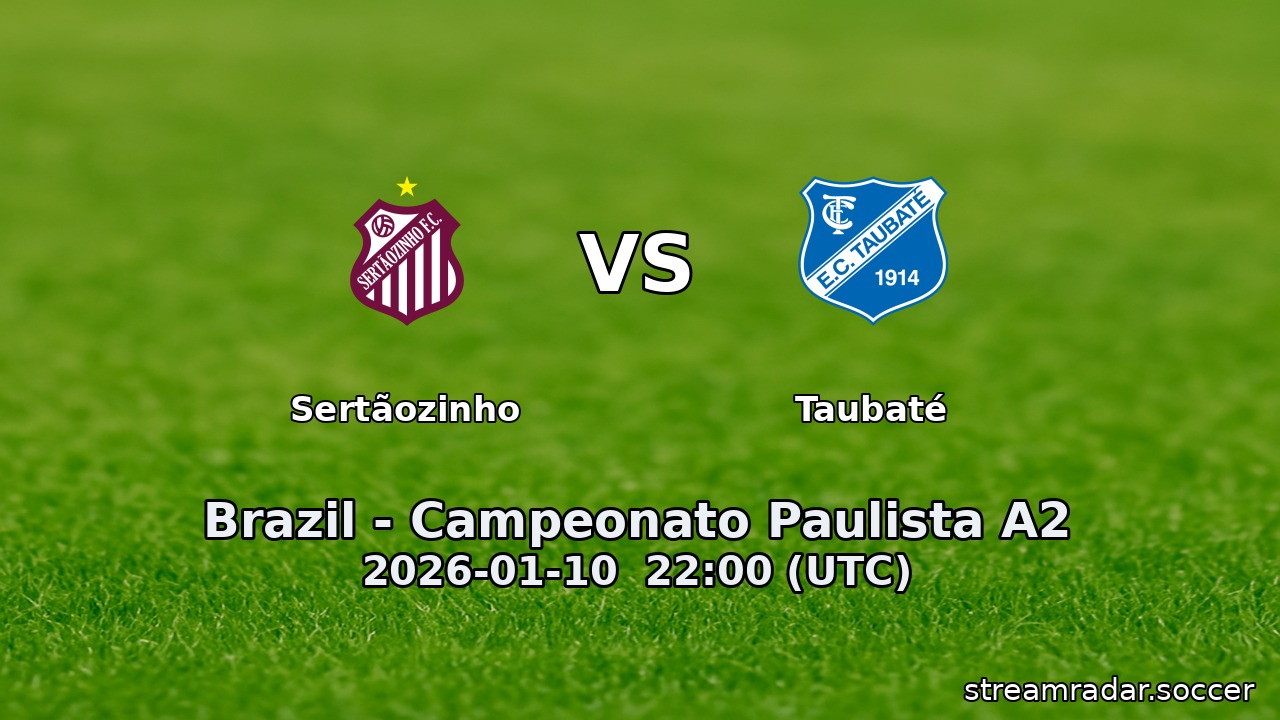 Sertãozinho vs Taubaté