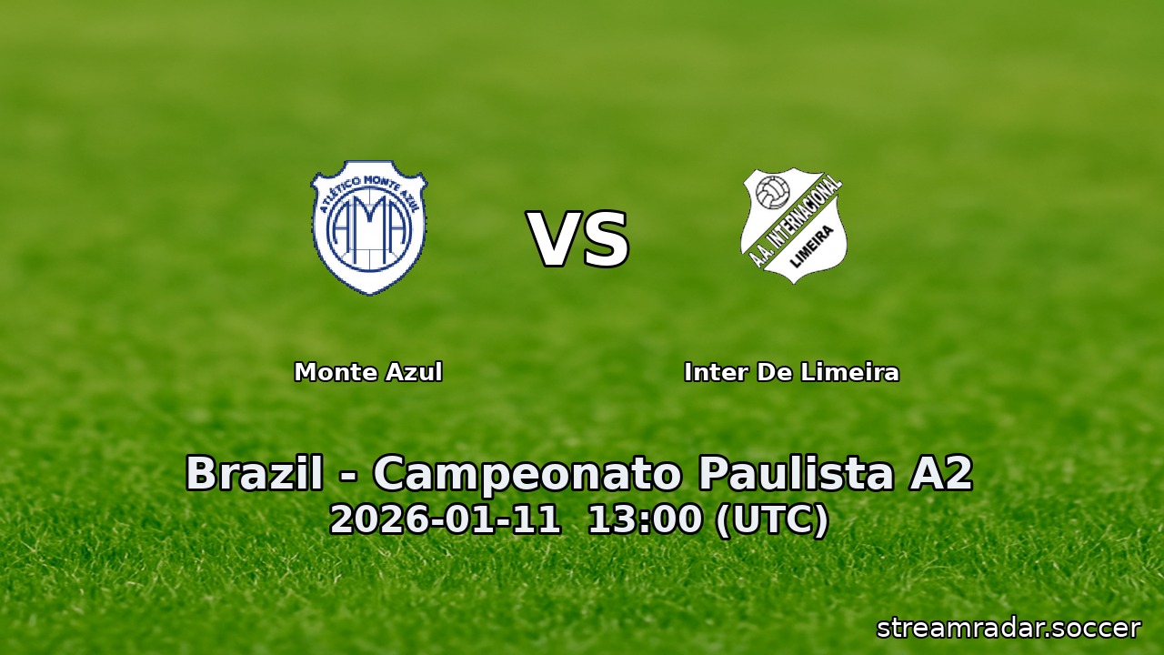 Monte Azul vs Inter De Limeira