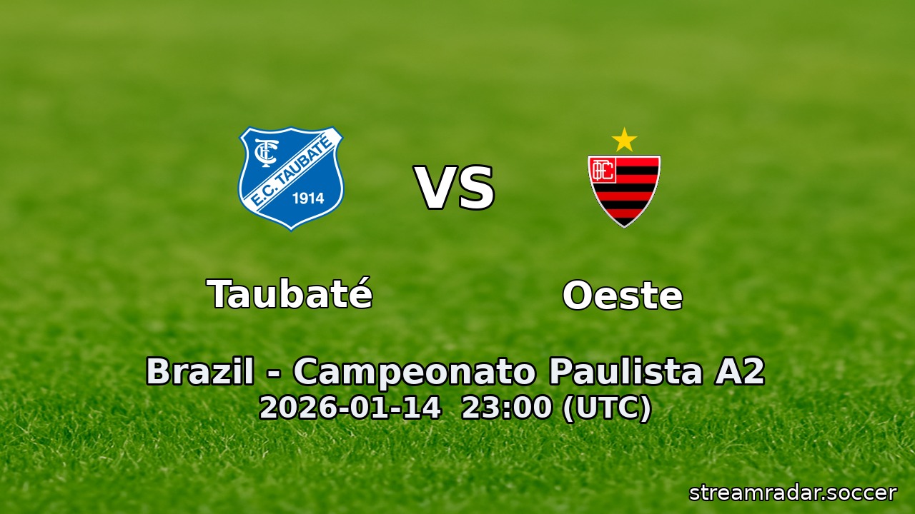 Taubaté vs Oeste