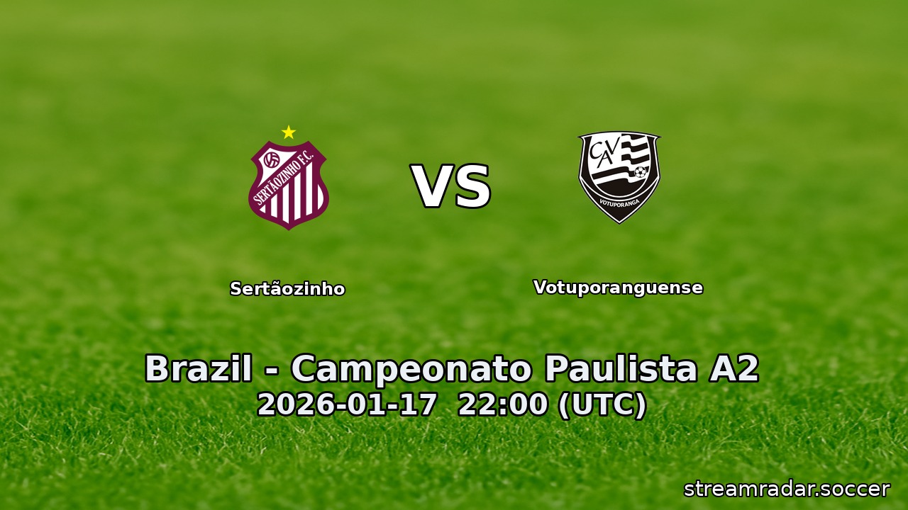 Sertãozinho vs Votuporanguense