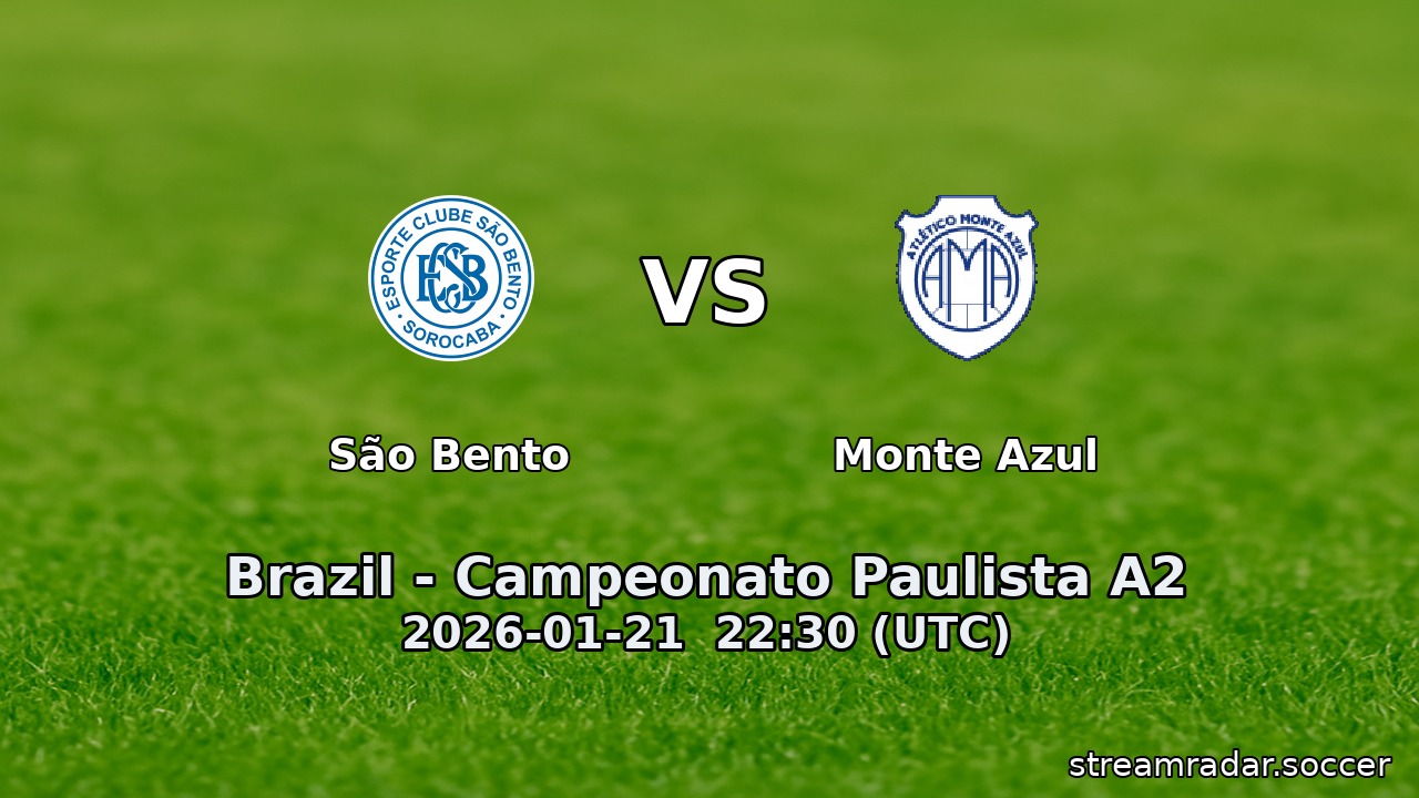 São Bento vs Monte Azul