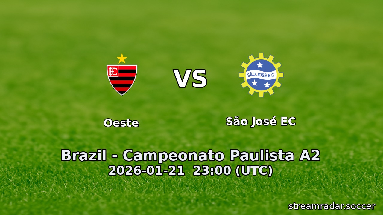 Oeste vs São José EC