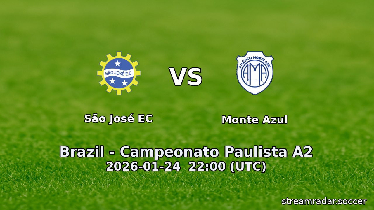 São José EC vs Monte Azul
