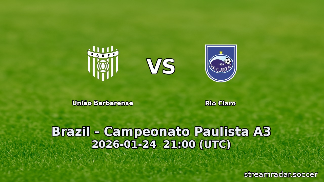 União Barbarense vs Rio Claro
