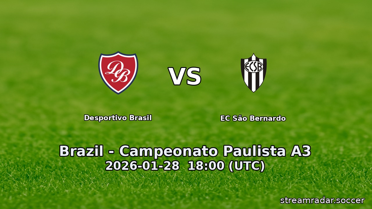 Desportivo Brasil vs EC São Bernardo