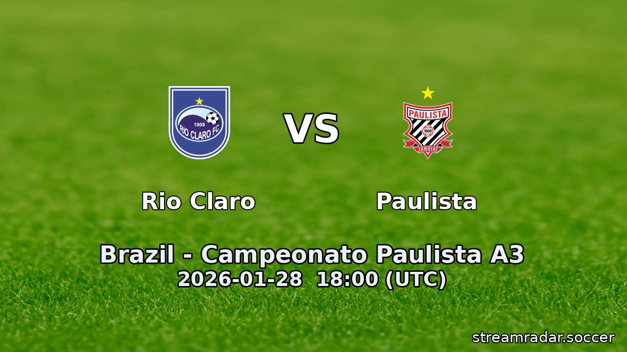 Rio Claro vs Paulista