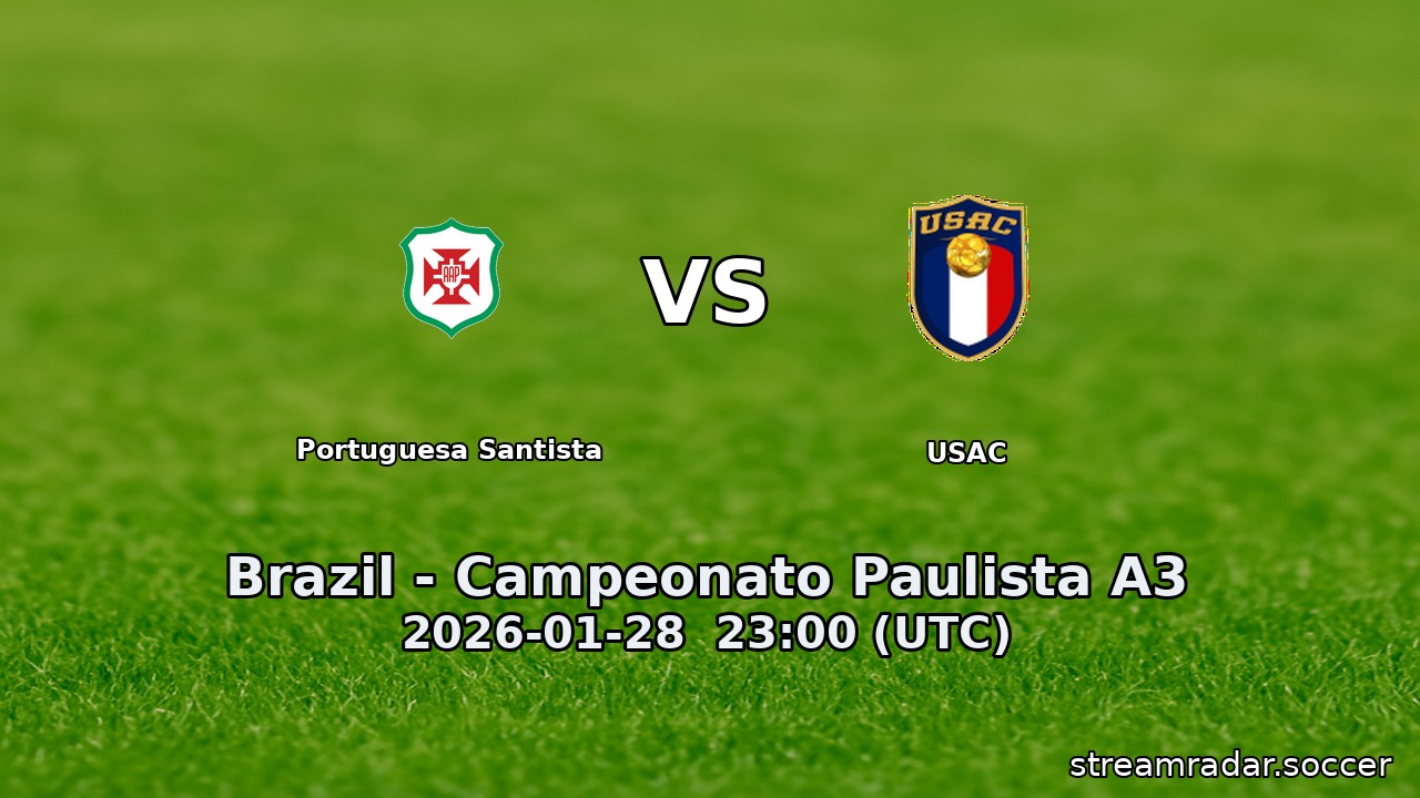 Portuguesa Santista vs USAC