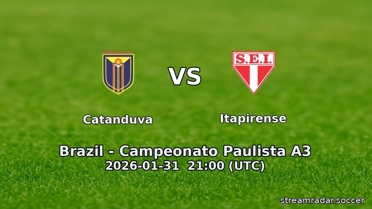 Catanduva vs Itapirense