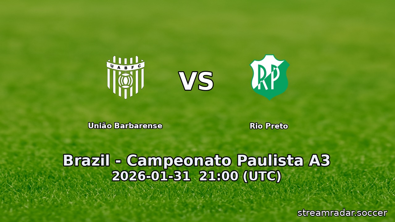 União Barbarense vs Rio Preto