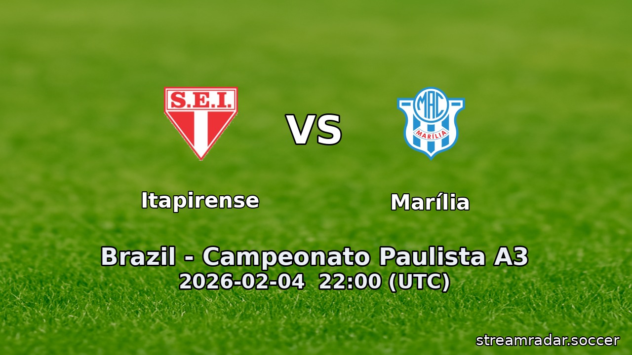 Itapirense vs Marília