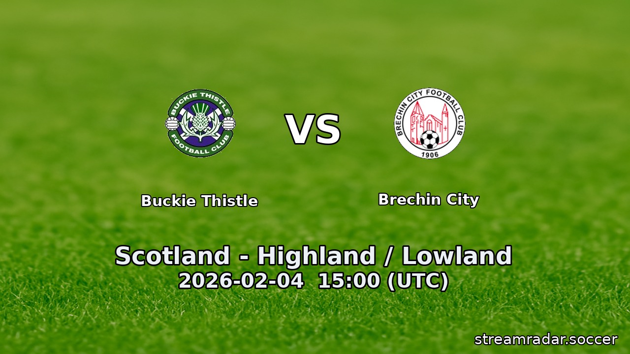 Buckie Thistle vs Brechin City