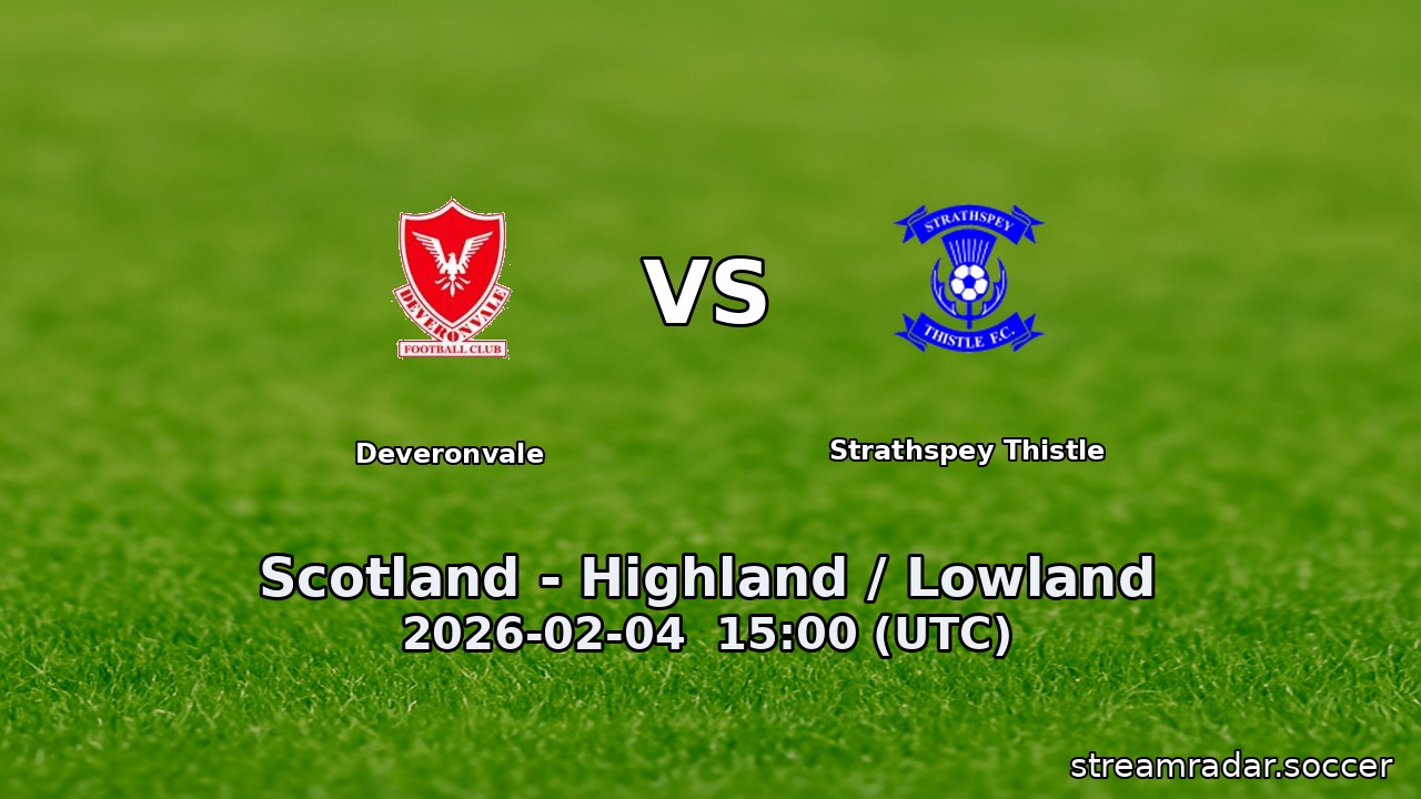 Deveronvale vs Strathspey Thistle