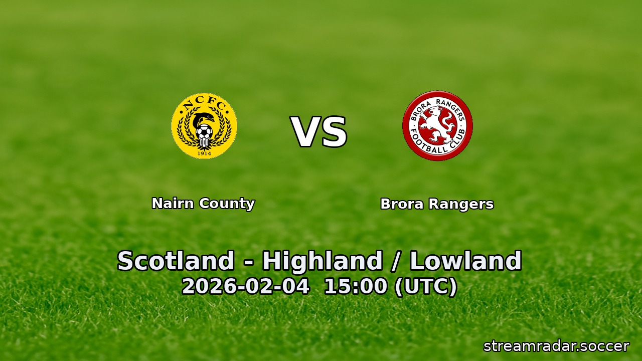 Nairn County vs Brora Rangers