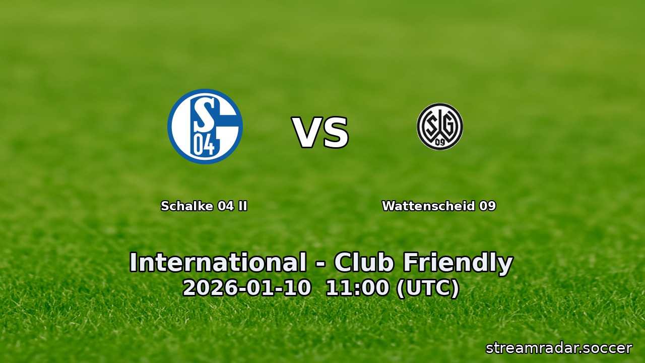 Schalke 04 II vs Wattenscheid 09