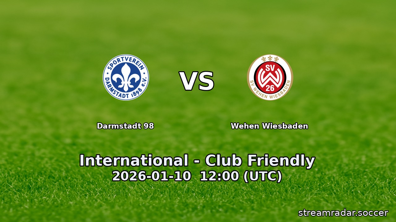 Darmstadt 98 vs Wehen Wiesbaden