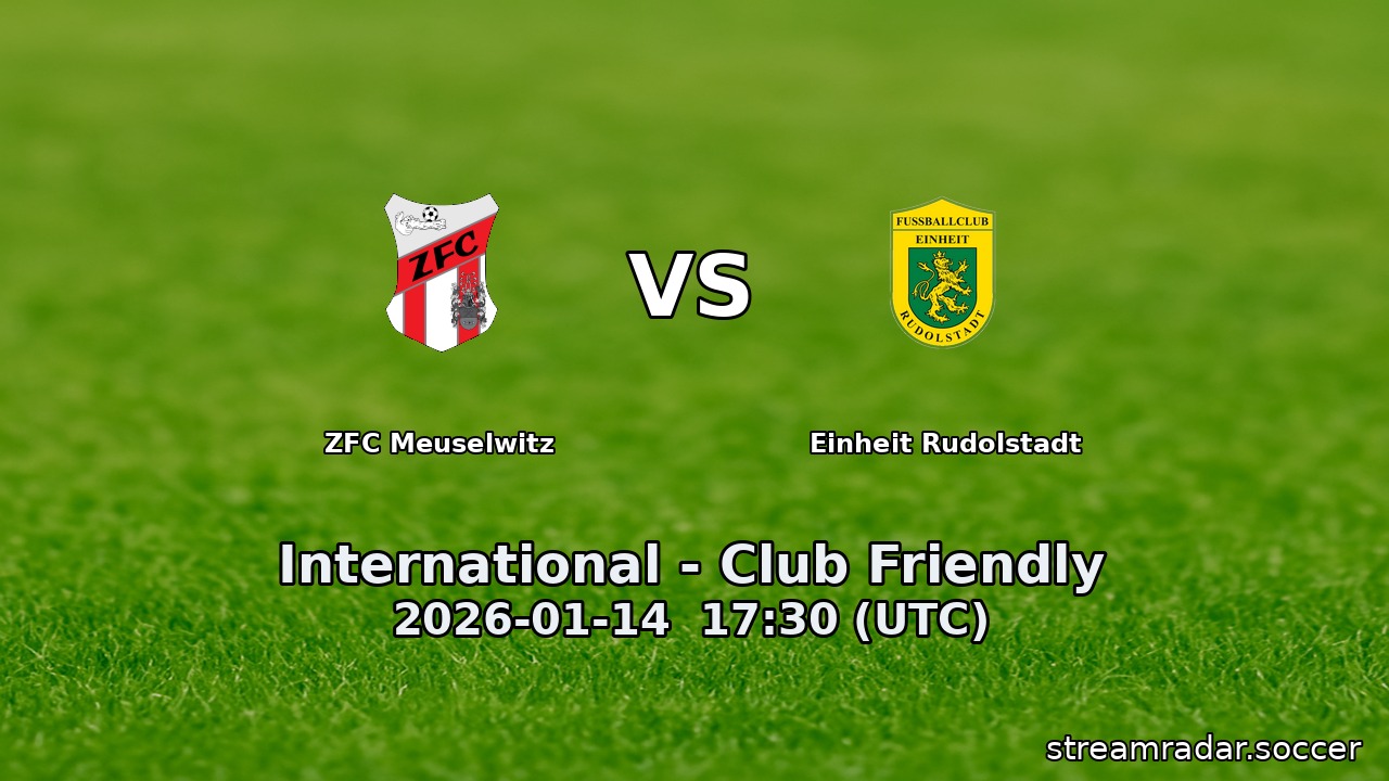 ZFC Meuselwitz vs Einheit Rudolstadt