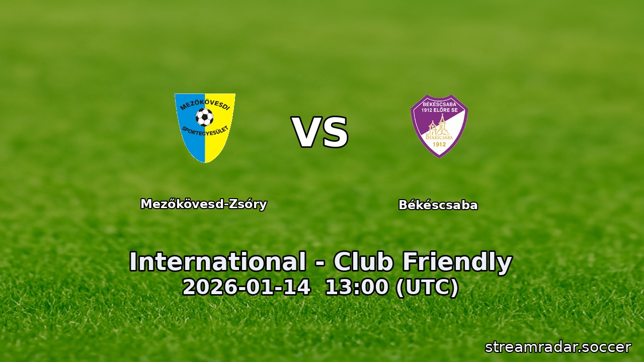 Mezőkövesd-Zsóry vs Békéscsaba