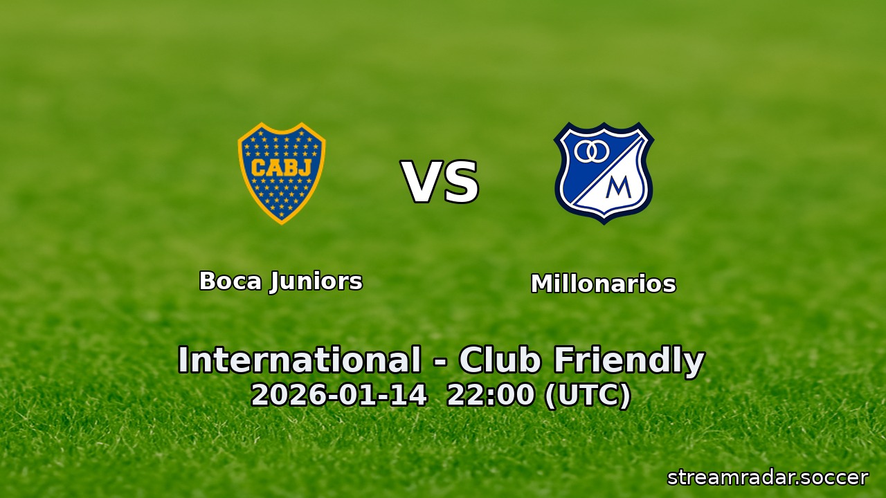 Boca Juniors vs Millonarios