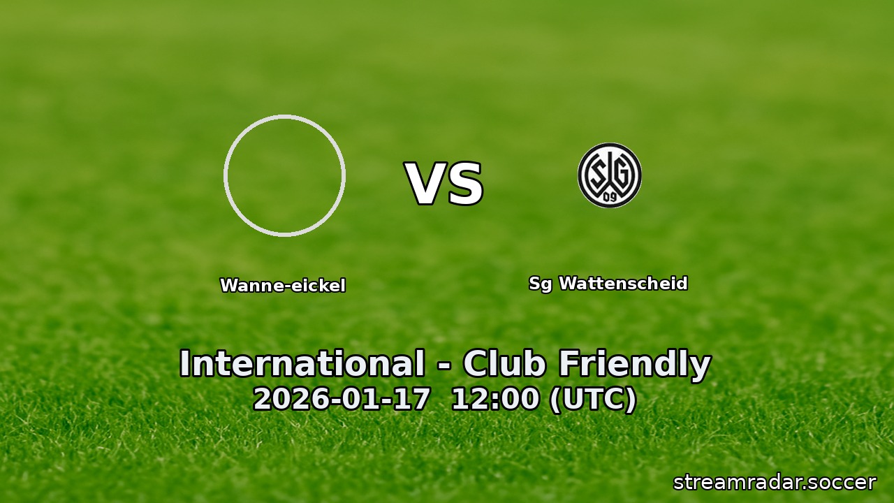 Wanne-eickel vs Sg Wattenscheid