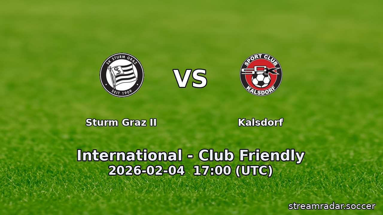 Sturm Graz II vs Kalsdorf