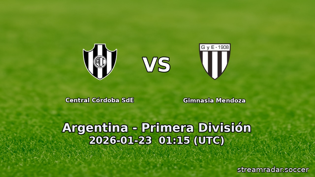 Central Córdoba SdE vs Gimnasia Mendoza
