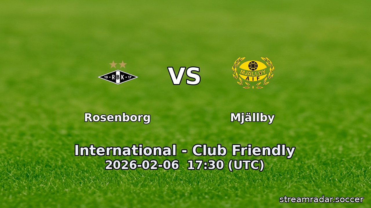 Rosenborg vs Mjällby
