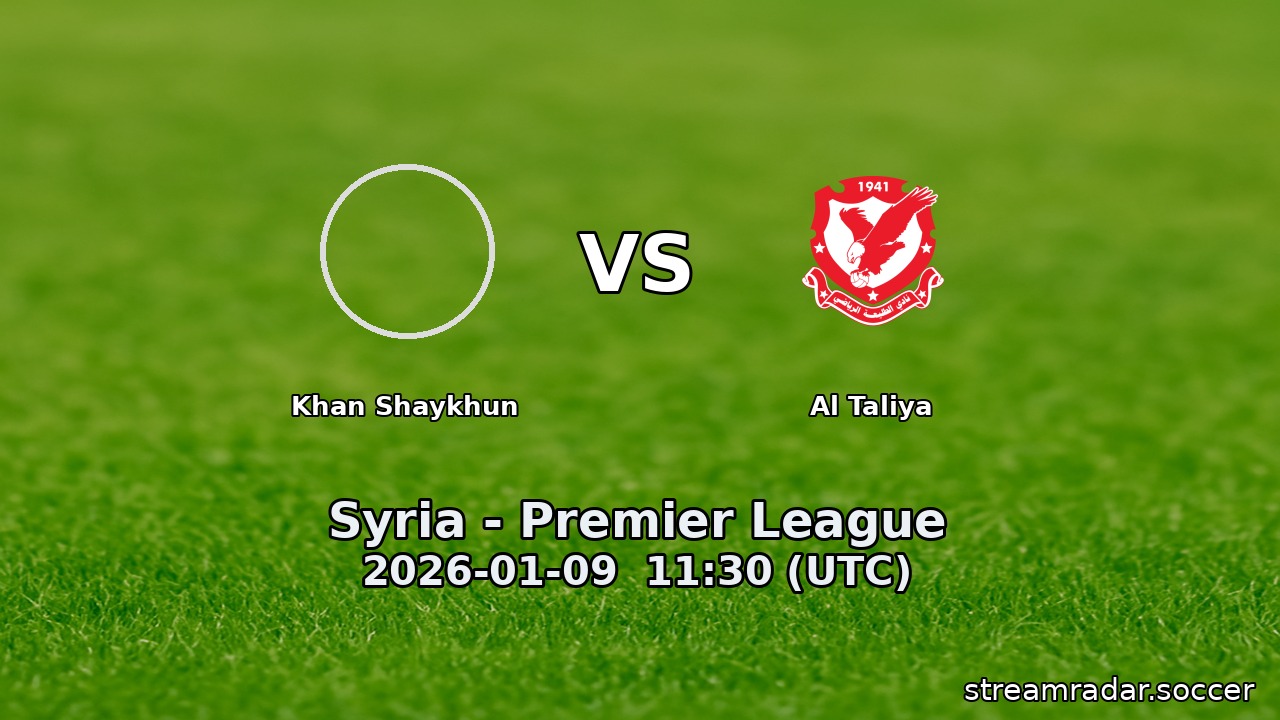Khan Shaykhun vs Al Taliya