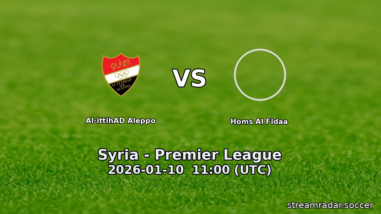 Al-ittihAD Aleppo vs Homs Al Fidaa