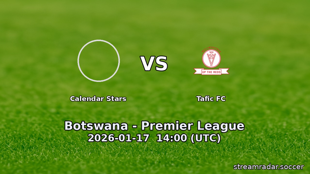 Calendar Stars vs Tafic FC