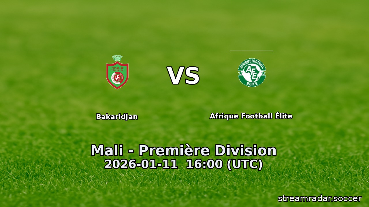 Bakaridjan vs Afrique Football Élite