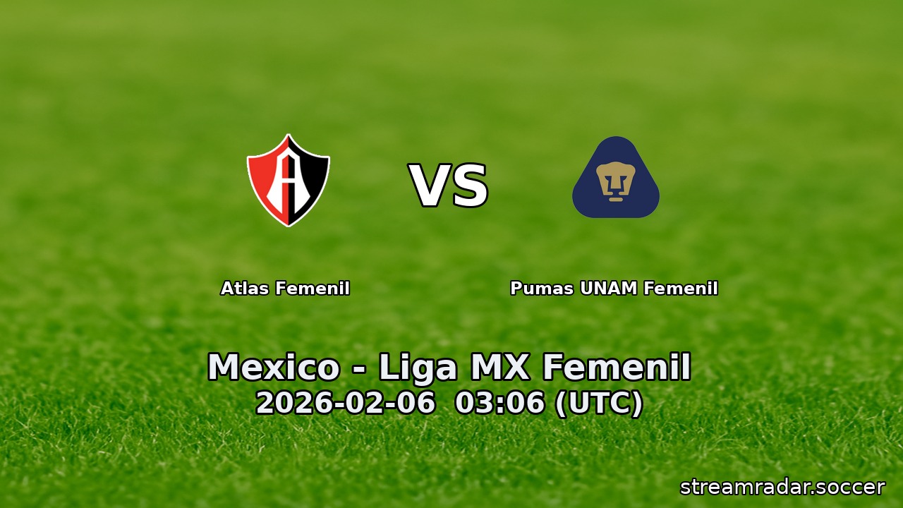 Atlas Femenil vs Pumas UNAM Femenil
