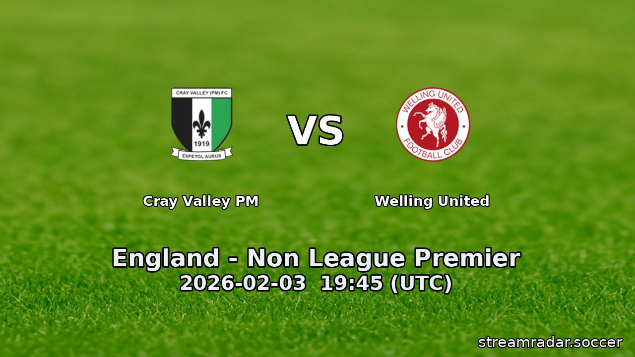 Cray Valley PM vs Welling United