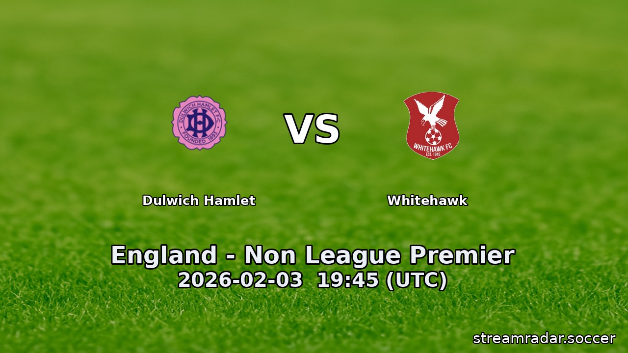 Dulwich Hamlet vs Whitehawk