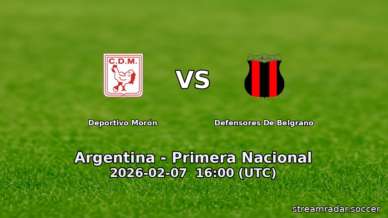 Deportivo Morón vs Defensores De Belgrano