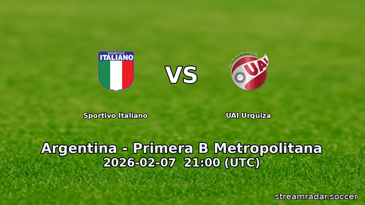 Sportivo Italiano vs UAI Urquiza