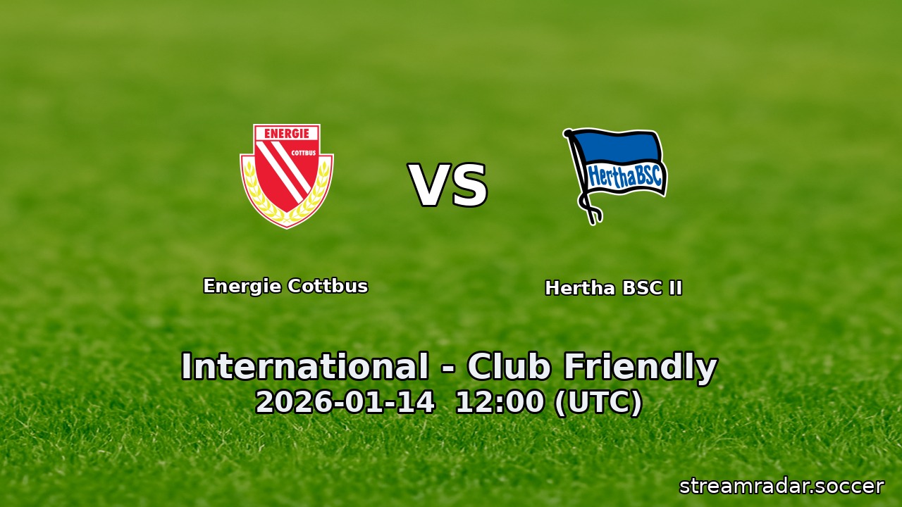Energie Cottbus vs Hertha BSC II
