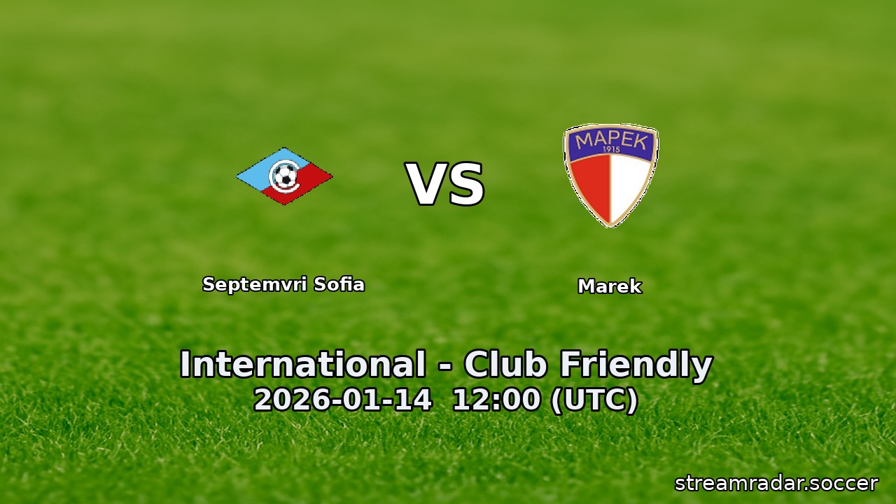 Septemvri Sofia vs Marek