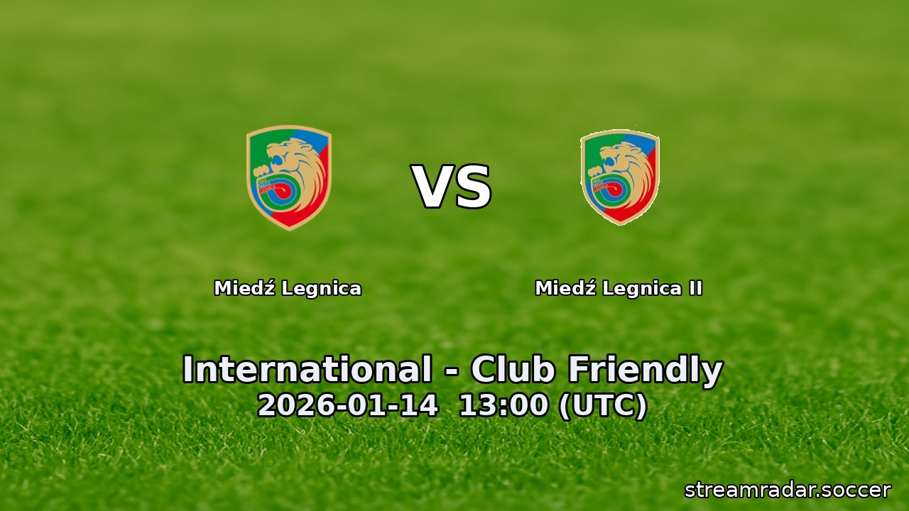 Miedź Legnica vs Miedź Legnica II