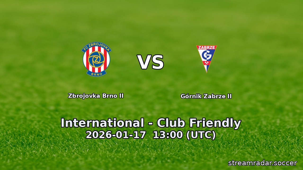 Zbrojovka Brno II vs Górnik Zabrze II