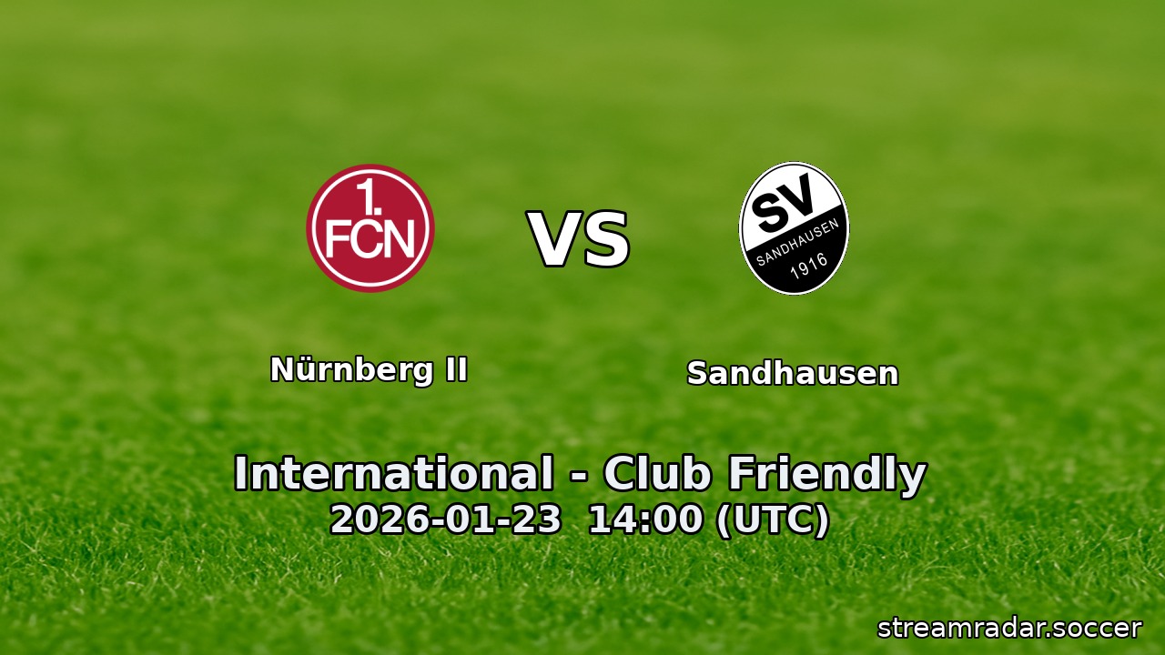 Nürnberg II vs Sandhausen