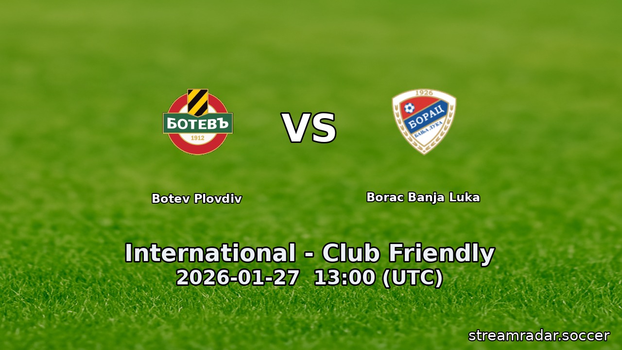Botev Plovdiv vs Borac Banja Luka