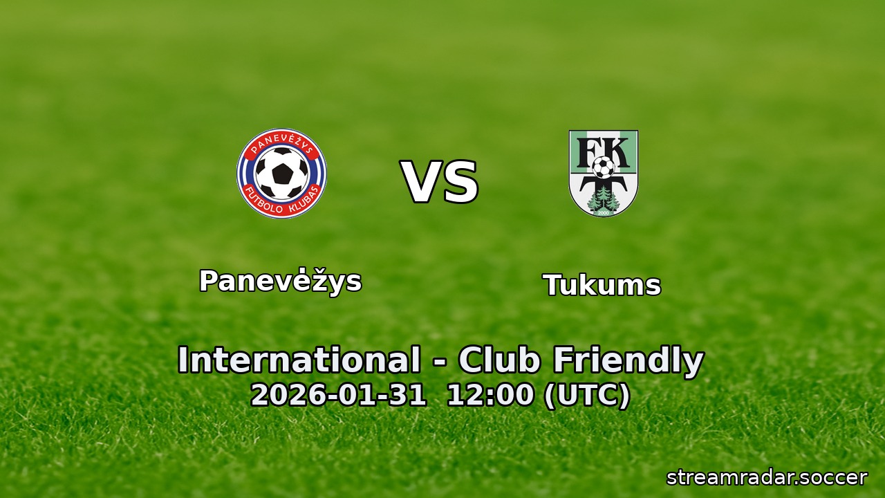 Panevėžys vs Tukums