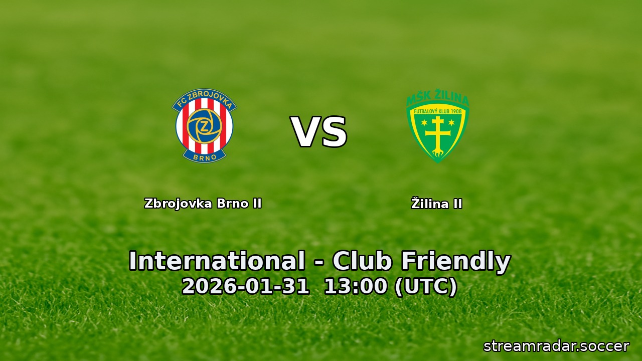 Žilina II vs Zbrojovka Brno II