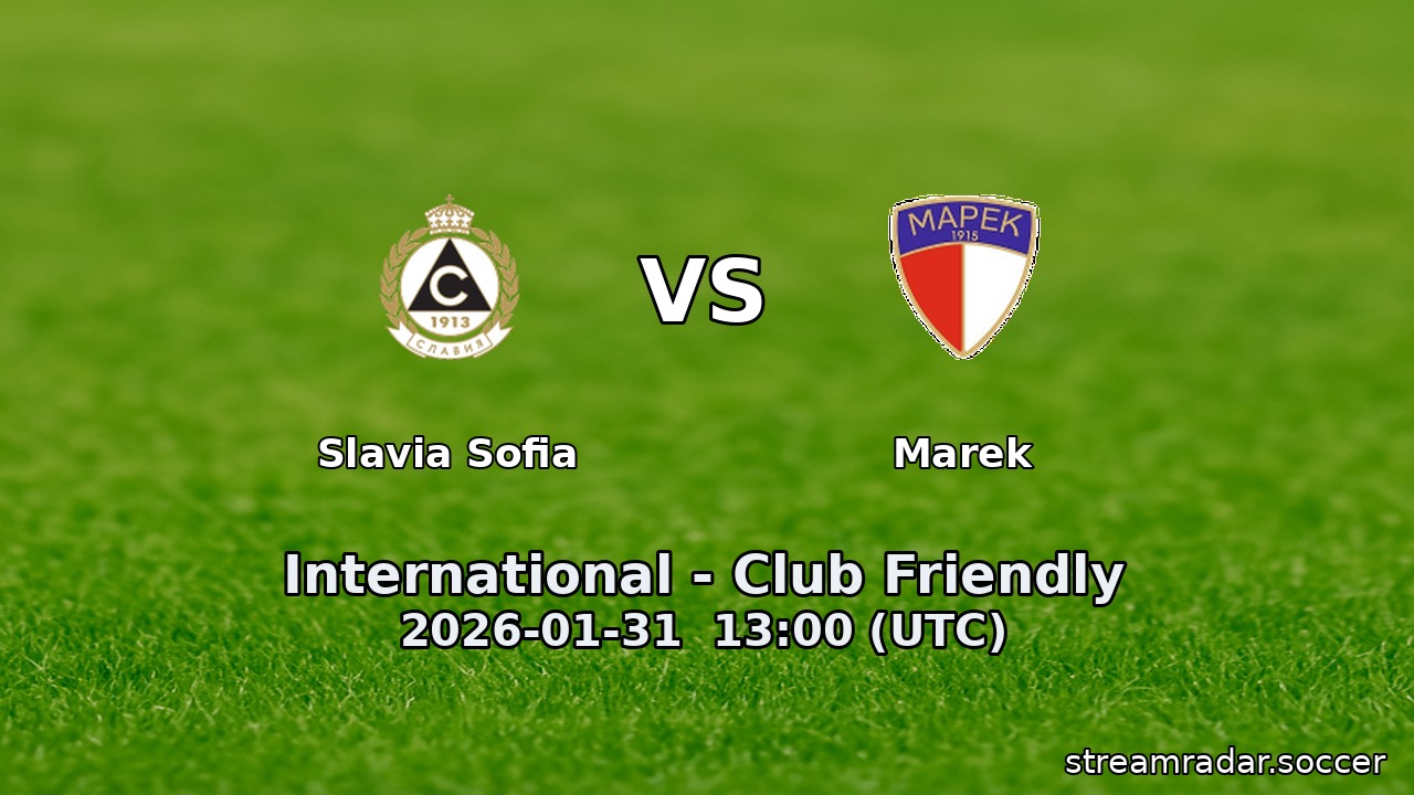 Slavia Sofia vs Marek
