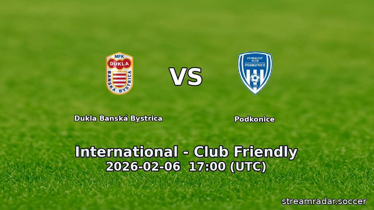Dukla Banská Bystrica vs Podkonice