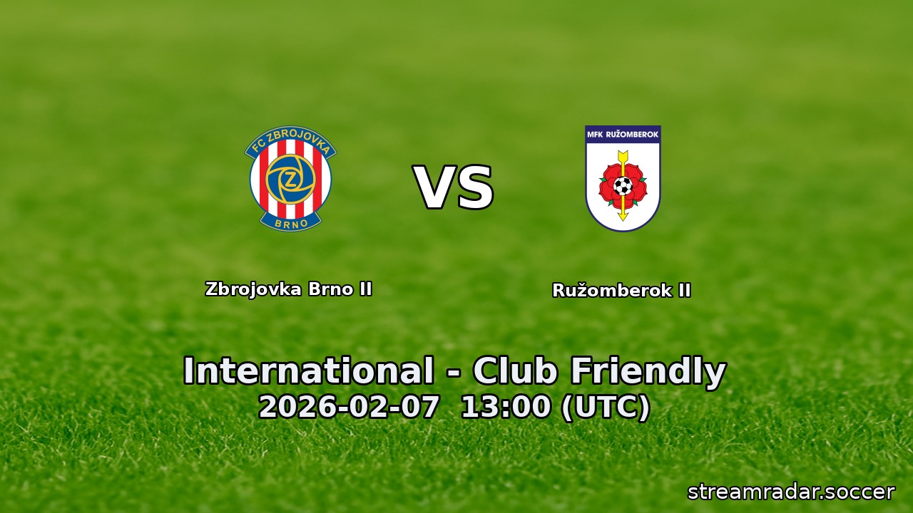 Zbrojovka Brno II vs Ružomberok II