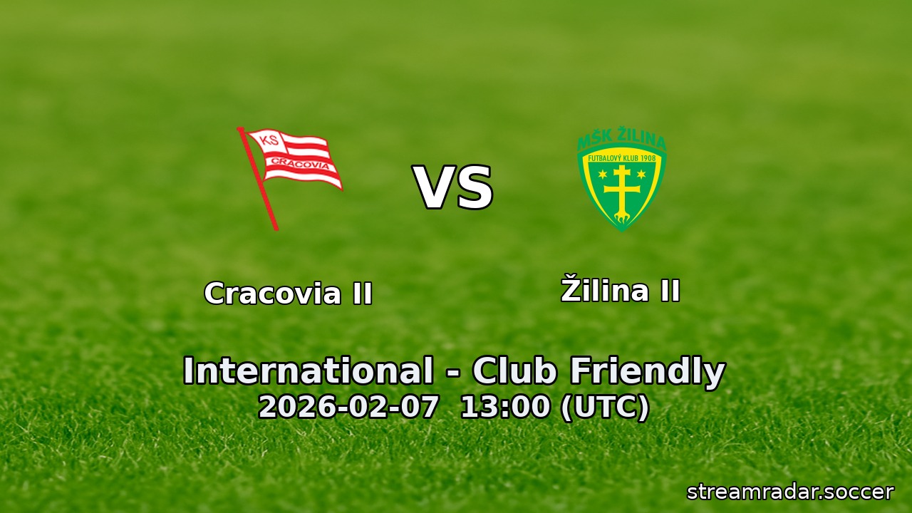 Cracovia II vs Žilina II