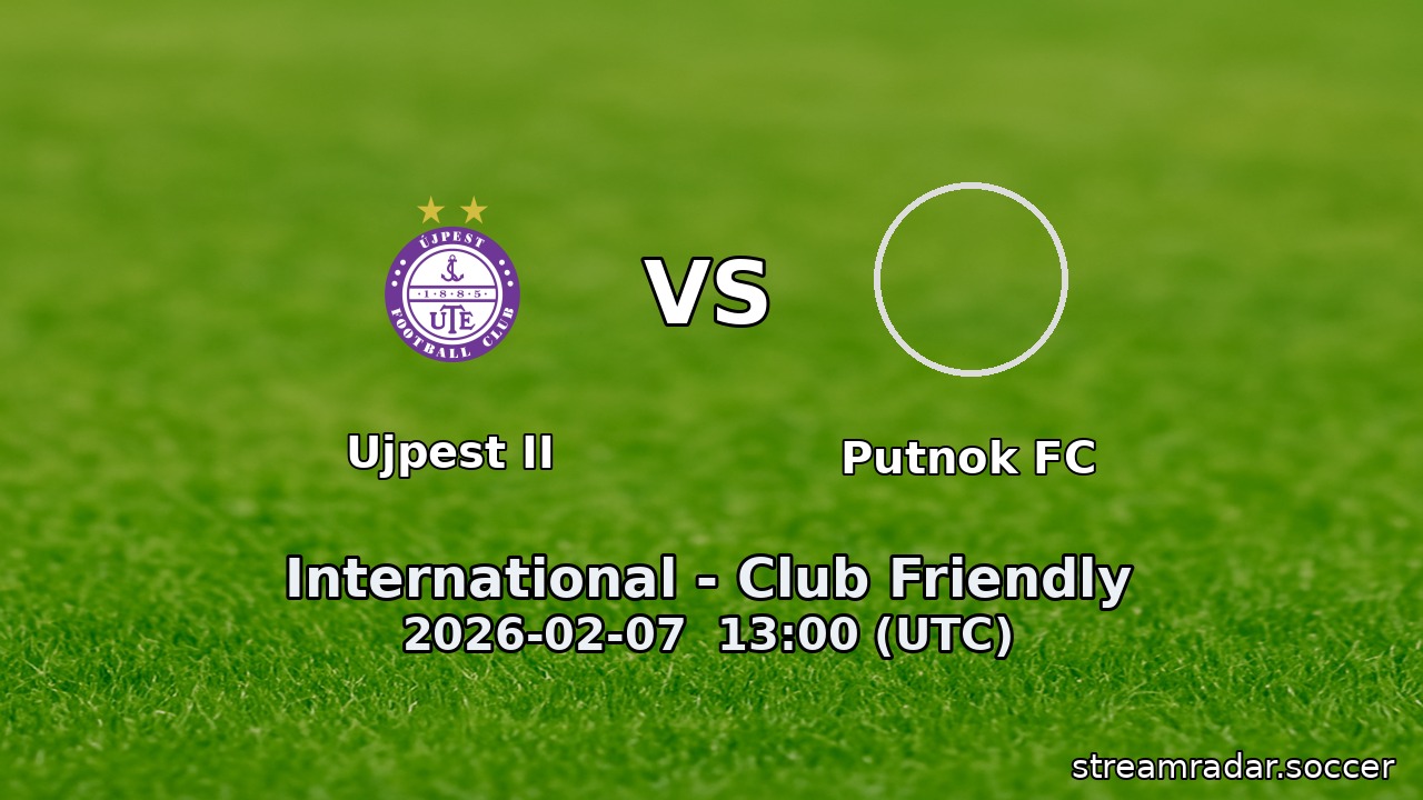 Ujpest II vs Putnok FC
