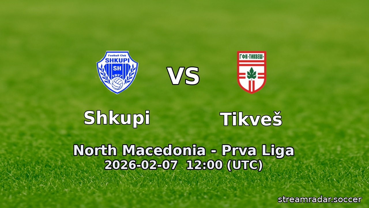 Shkupi vs Tikveš