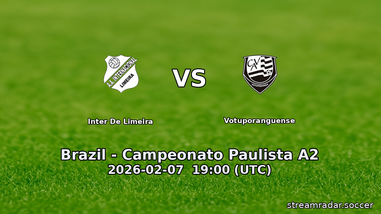 Inter De Limeira vs Votuporanguense